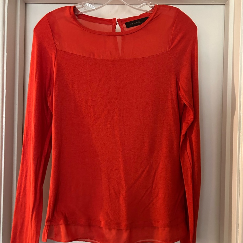 Red Long Sleeve Top